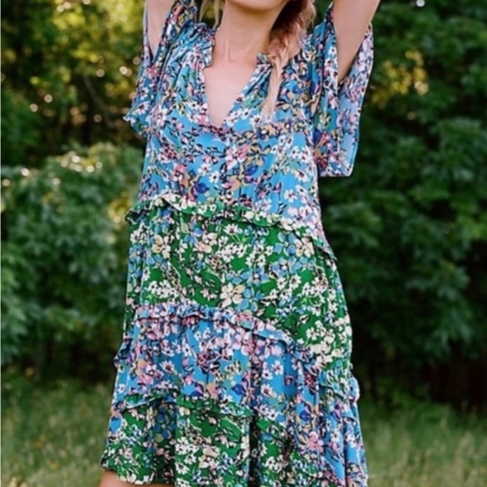 Anthropologie Robin Tiered Mini Dress